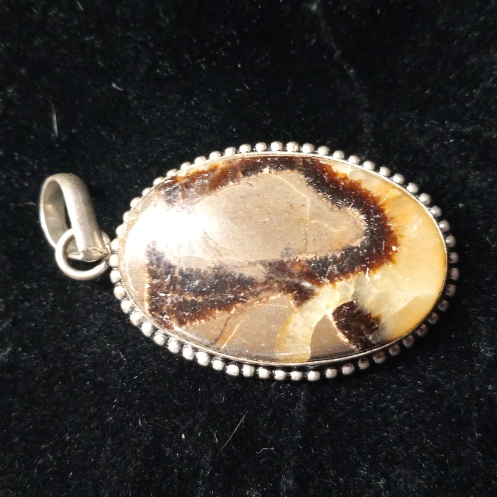 Septarian gemstone pendant